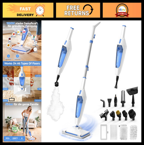 Steam mop cleaner - 14-in-1,