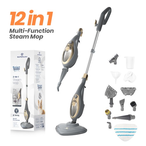 Superlex 15in1 1500w steam mop - 1500w,