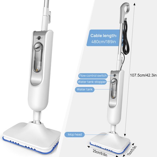 3000w steam mop tank upright - steam,